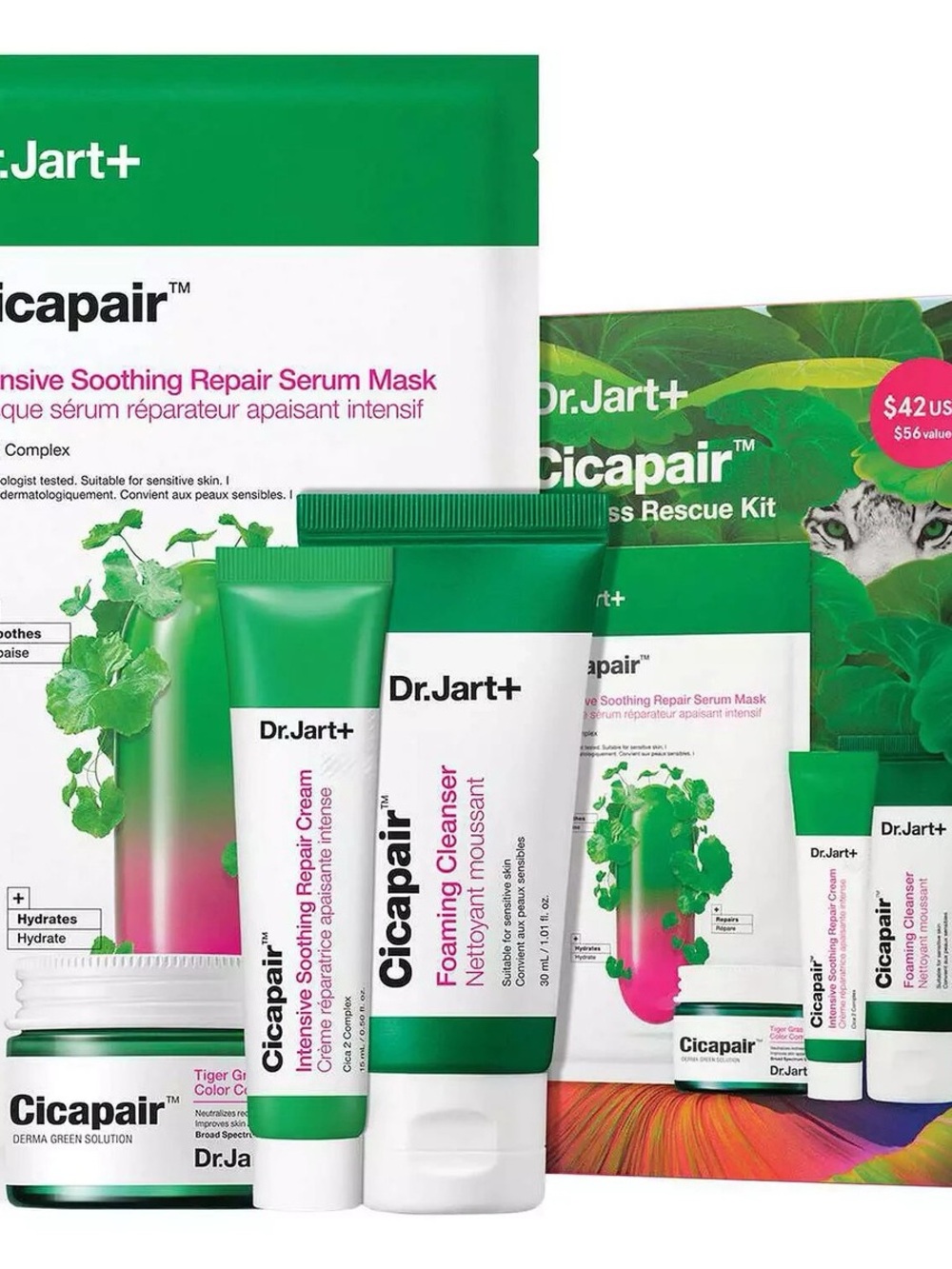 Dr.Jart+ Cicapair Soothing Repair Set with Original cream foaming cleanser 💚